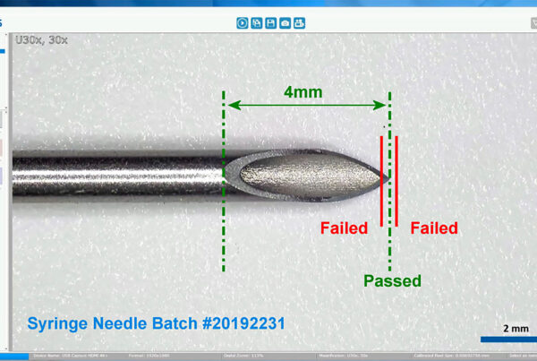 Inspectis Software Screenshot displaying measurements on a 4K image
